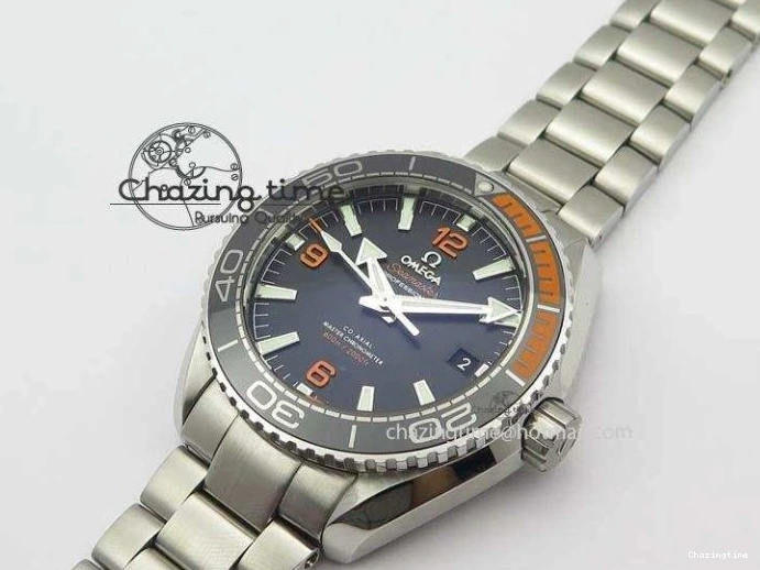 0404 Trendy 2016 Planet Ocean 43.5mm SS V6F Best Edition Black Dial On SS Bracelet A 8210